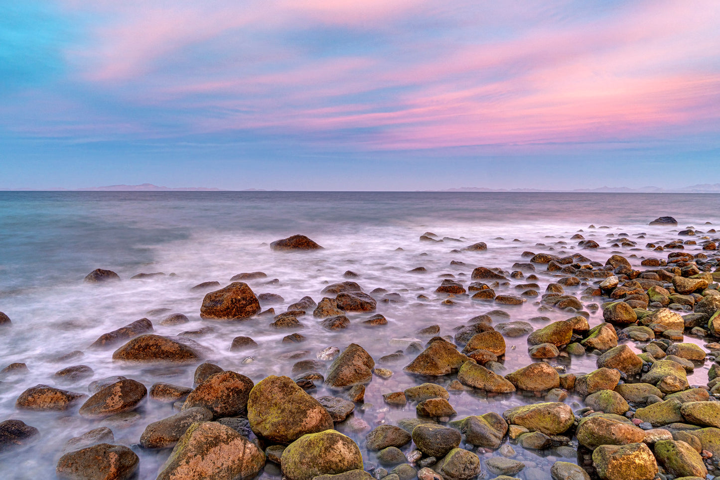 Golden Horizon – Sunset Over El Cajete’s Coastal Serenity