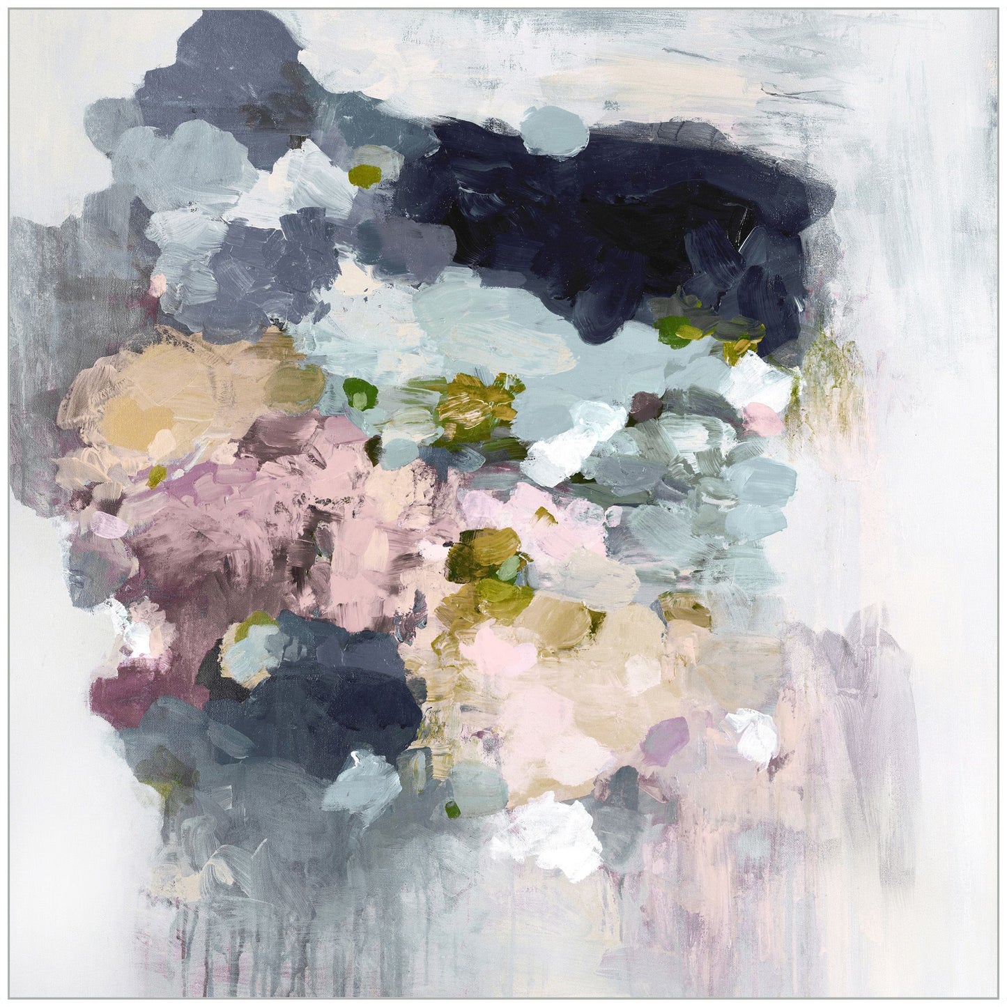 Verdant Reverie: Abstract Harmony in Green and Pink