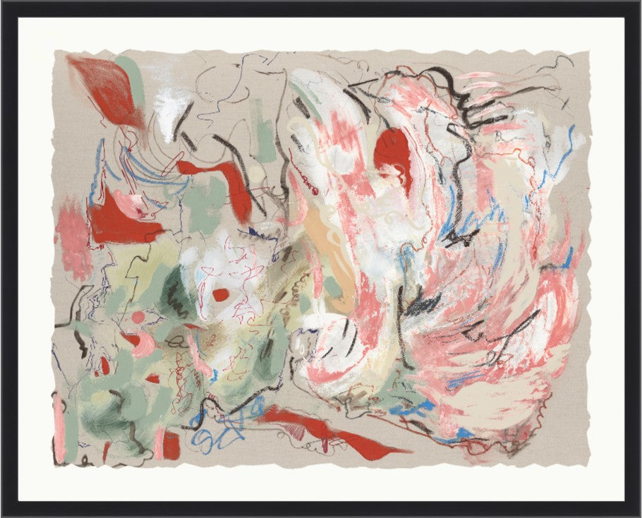 Crimson Rhapsody, 37" x 30", Black frame