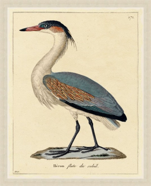 Heron, 28" x 35", Silver frame