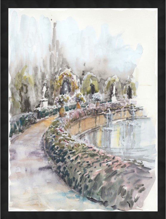 Meandering Haven, 31" x 41", Black frame