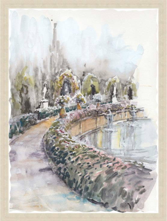 Meandering Haven, 31" x 41", Silver frame