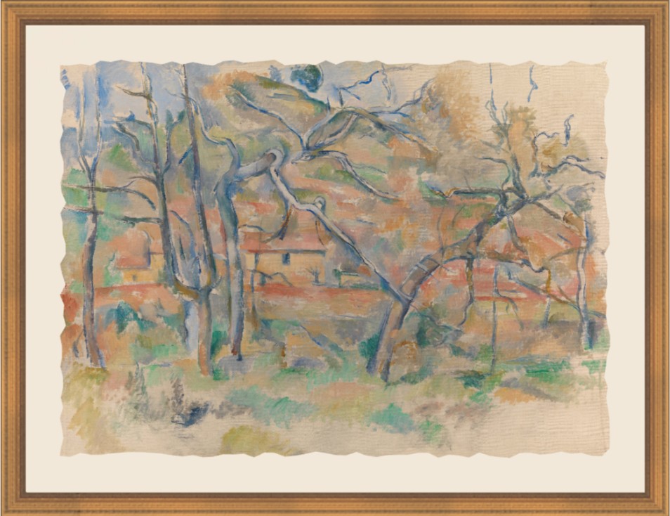Ember Canopy, 40" x 31", Gold frame