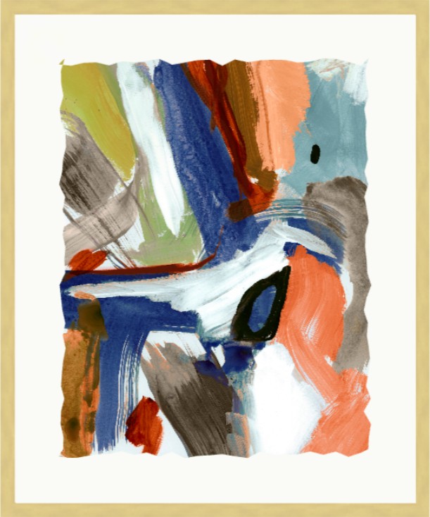 Chromatic Energy, 30" x 36", Gold frame