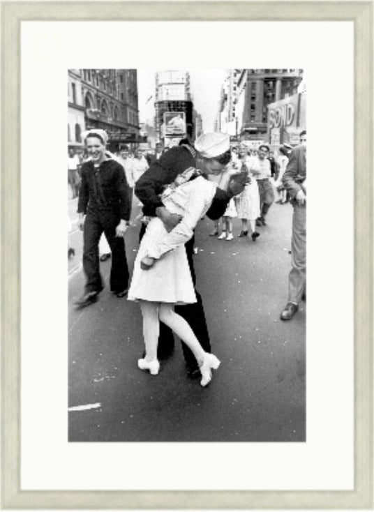 That One Kiss, 20" x 28", Silver frame