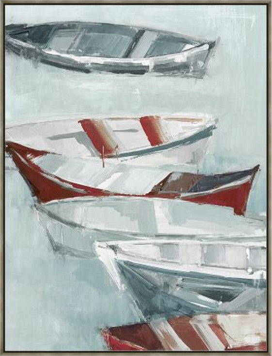 Tethered Mooring I, 56" x 74", Gold frame