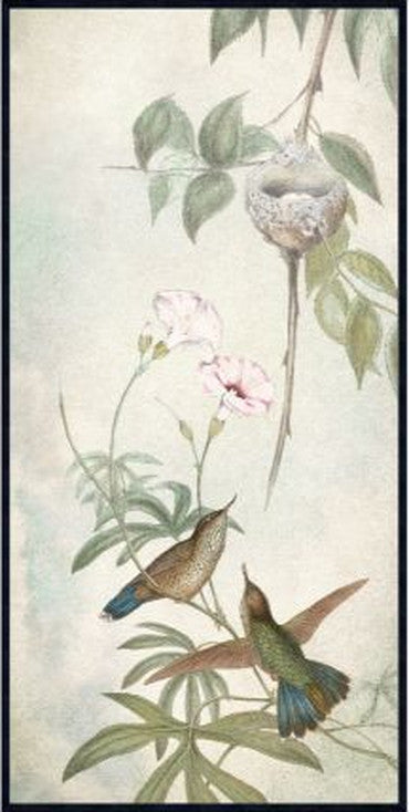 Humming Home, 34" x 69", Black frame