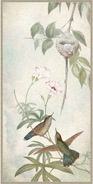 Humming Home, 34" x 69", Silver frame