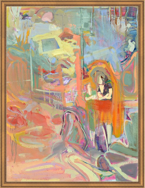 Receiving Dock, 31" x 41", Gold frame