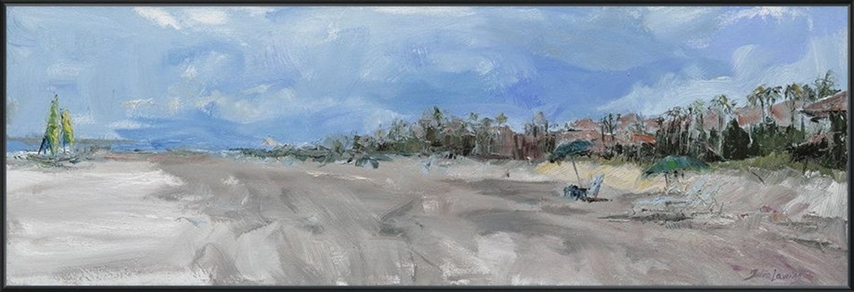 Coastal Escape 48" x 16" Black frame