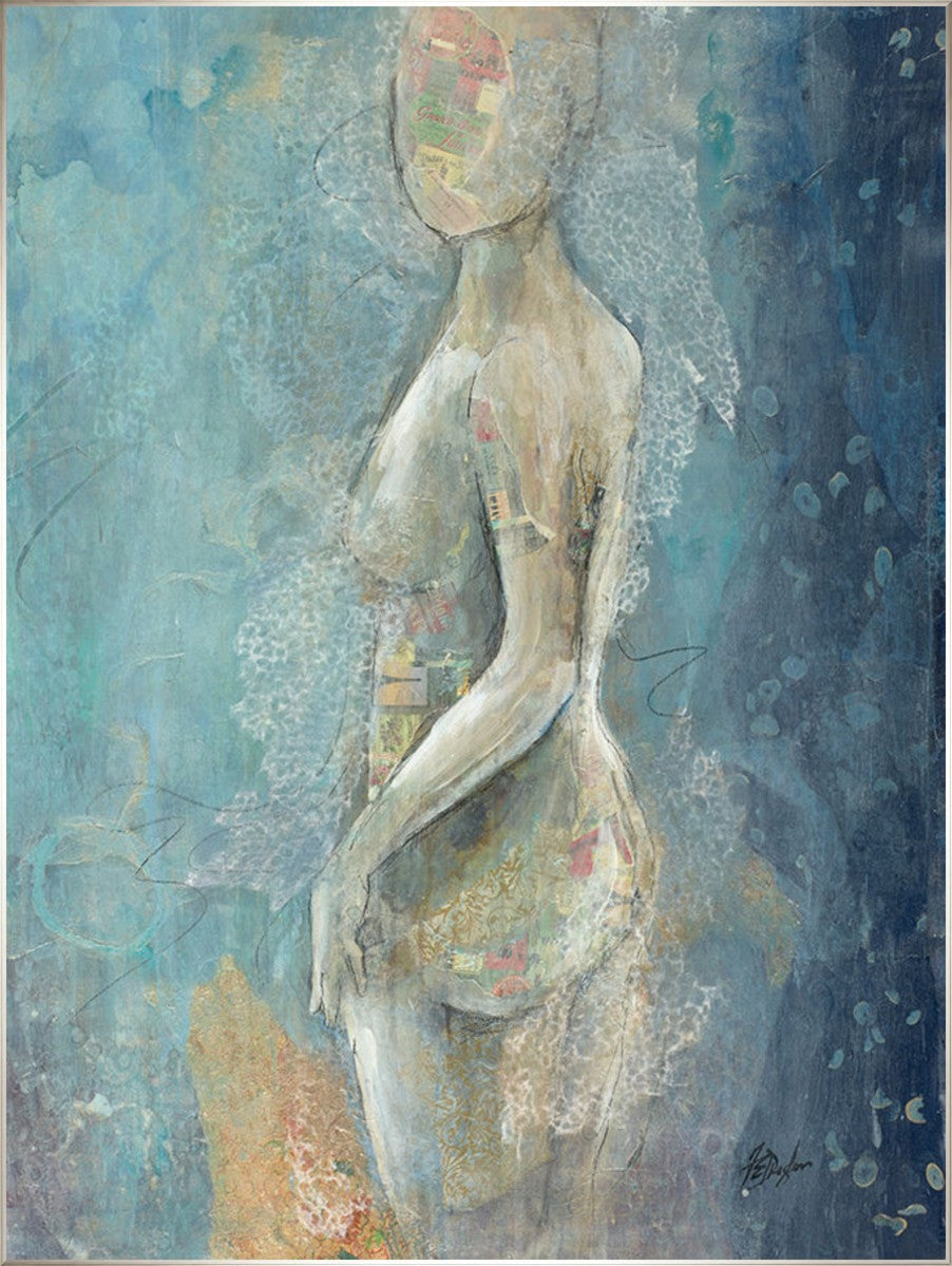 Dreamy Figure II, 54" x 72", Silver frame