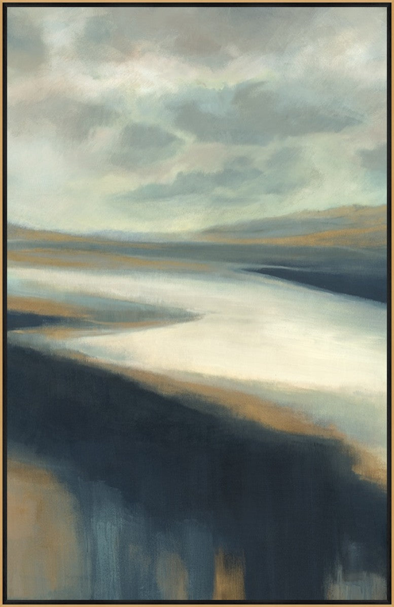 Serenity's Bend II, 16" x 25", Gold frame