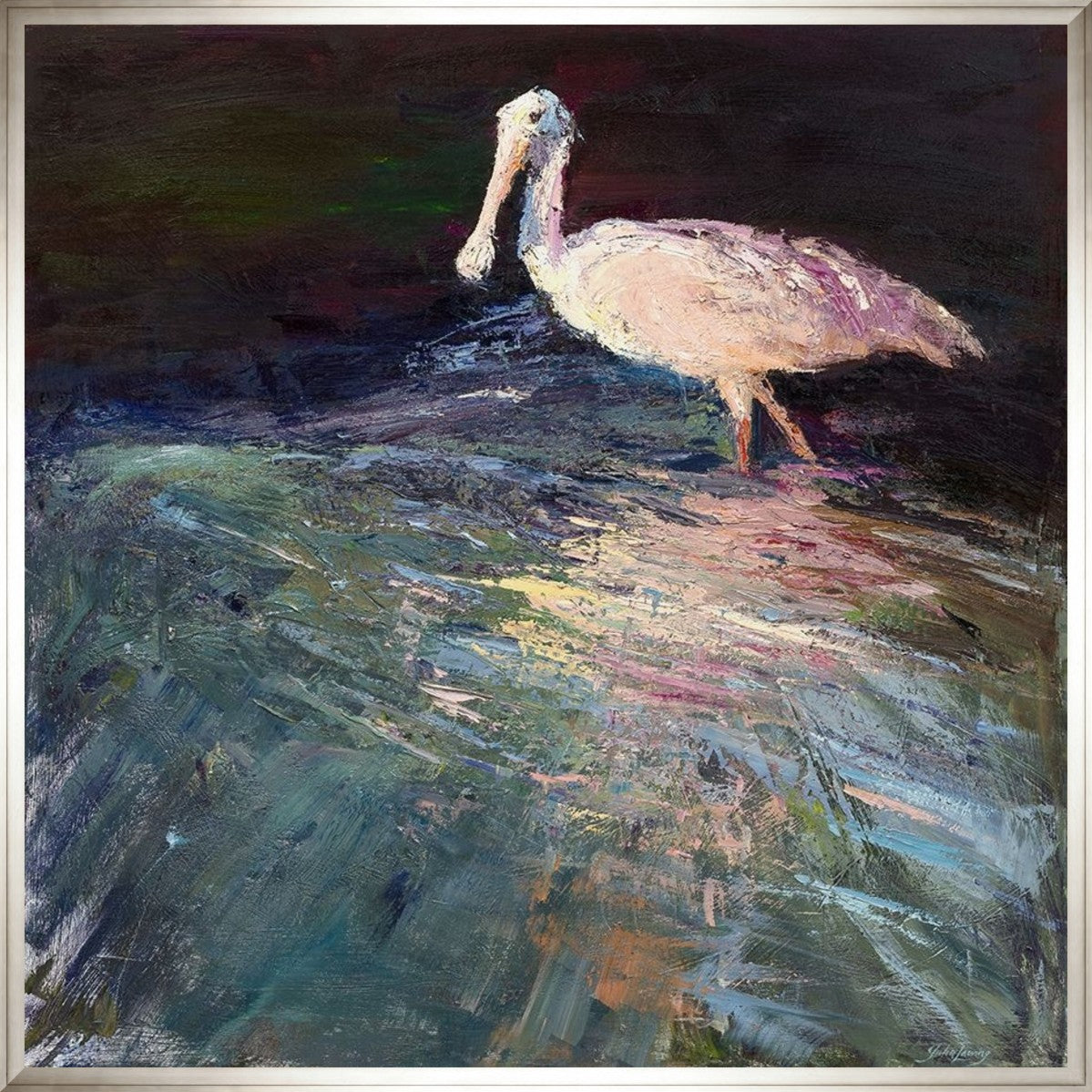 Nocturne Elegance 16" x 16" Silver frame