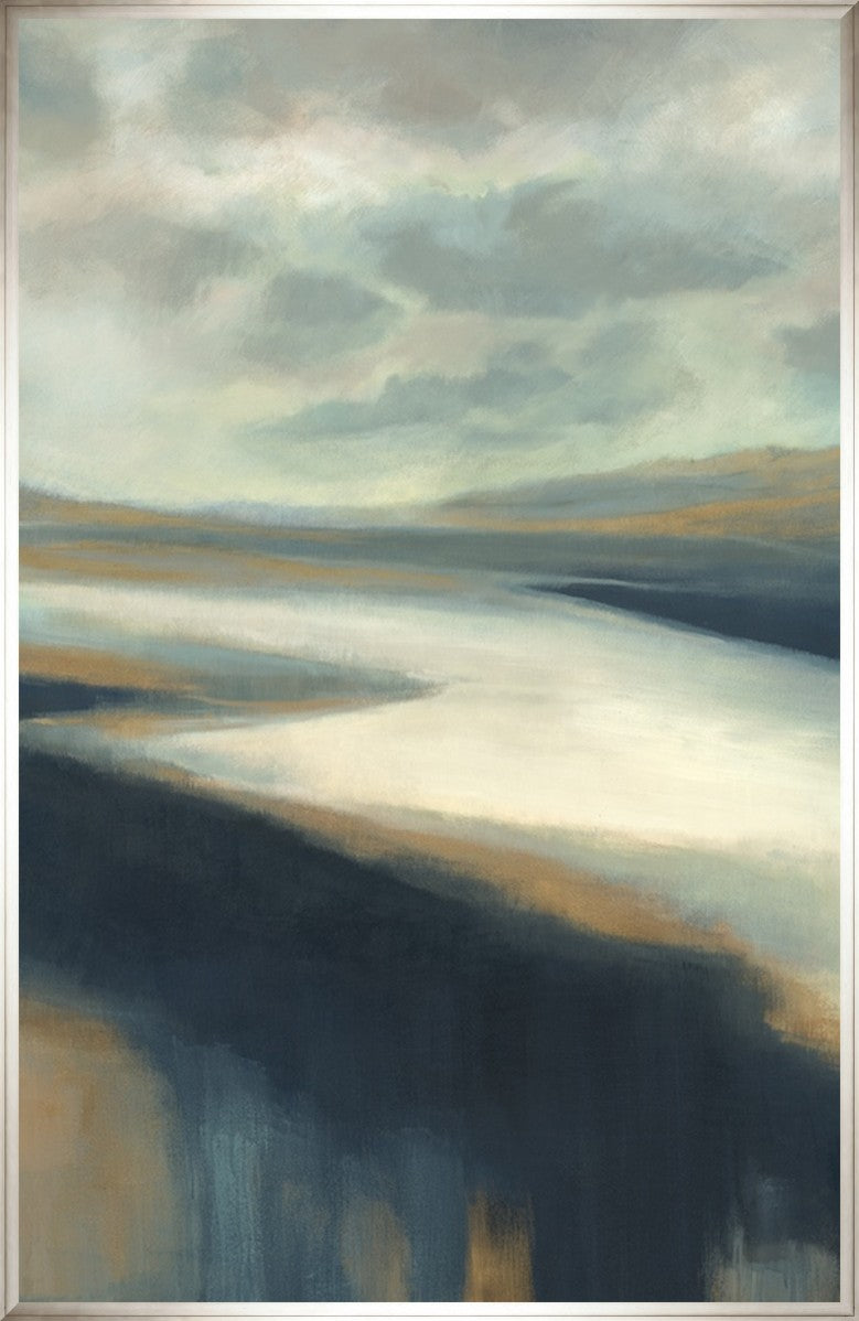 Serenity's Bend II, 16" x 25", Silver frame