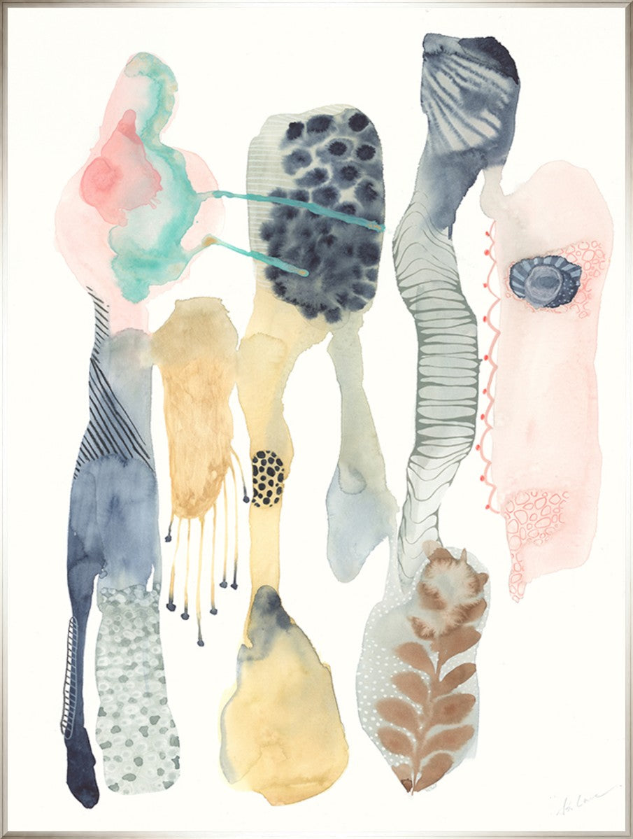 Natural Watercolor I, 30" x 40", Silver frame
