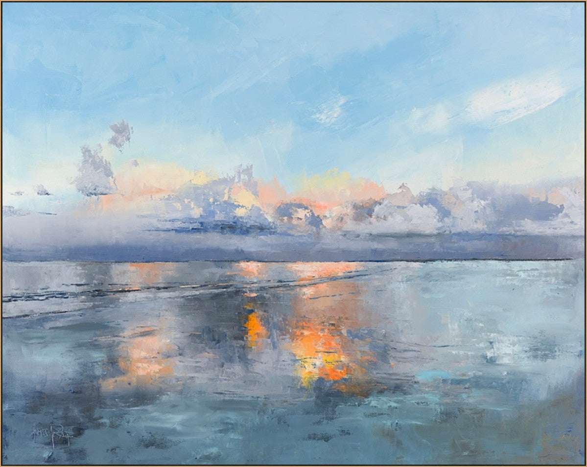 Ember Glow 68" x 54" Gold frame
