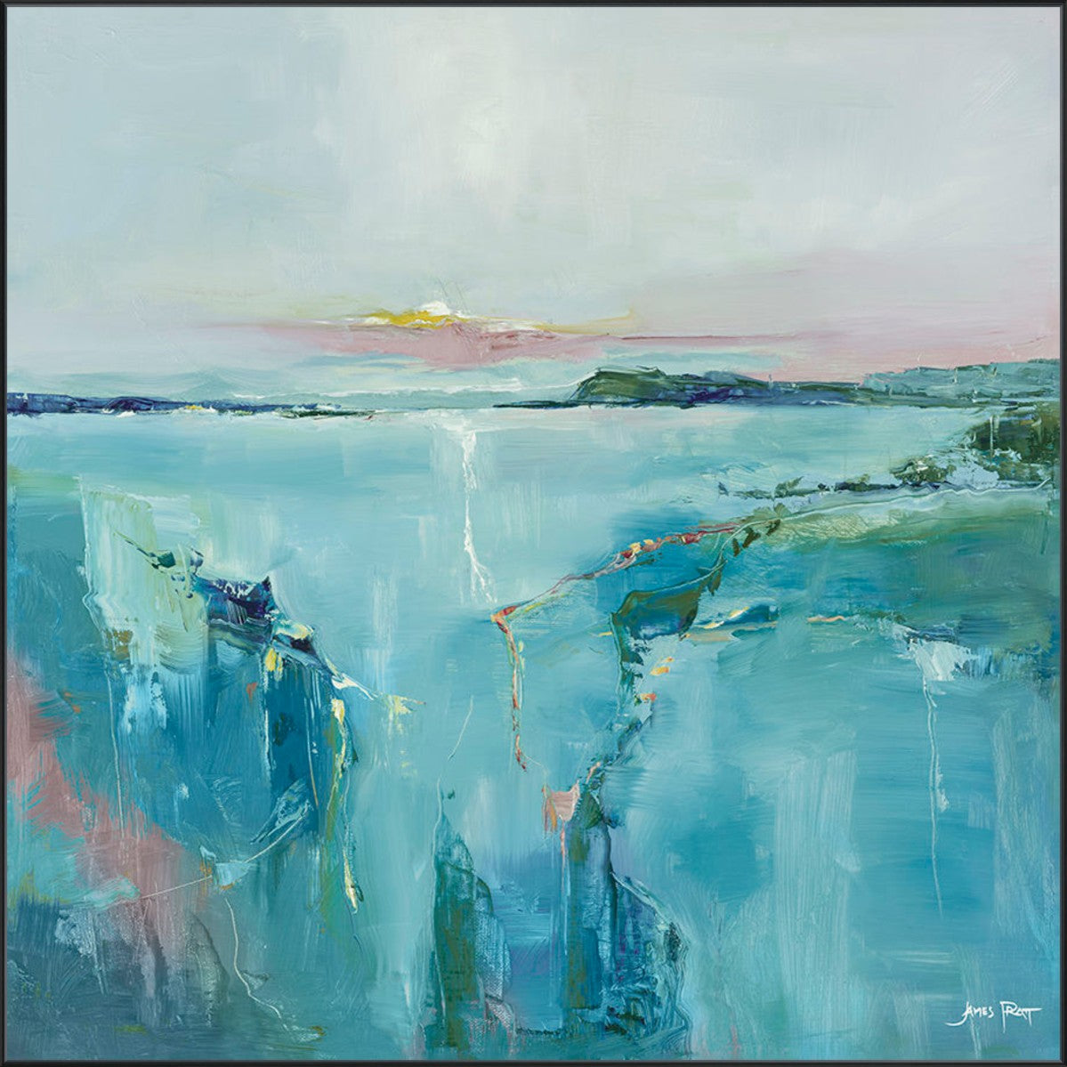 Lunar Tide 54" x 54" Black frame