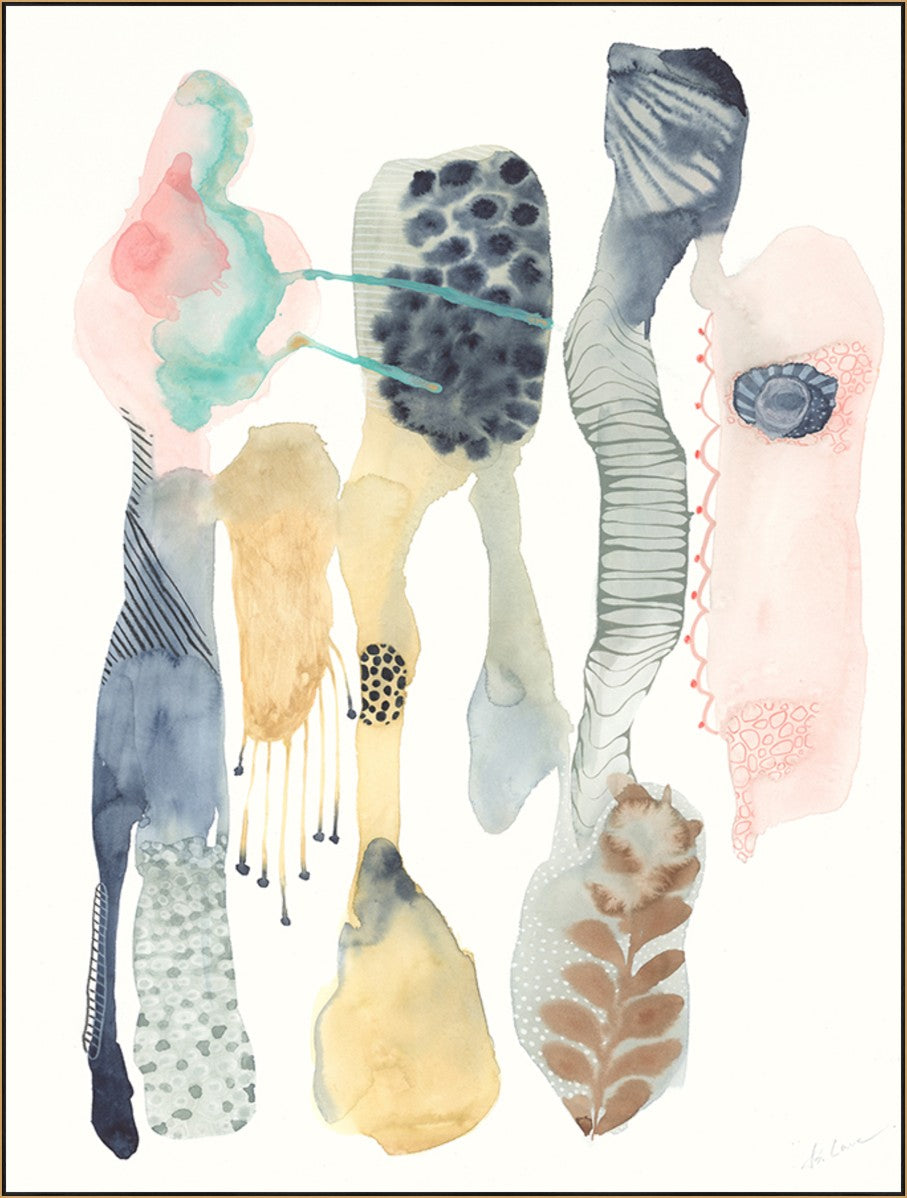 Natural Watercolor I, 40" x 53", Gold frame