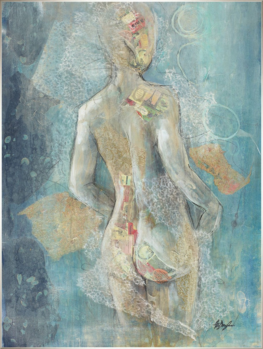 Dreamy Figure I, 54" x 72", Silver frame