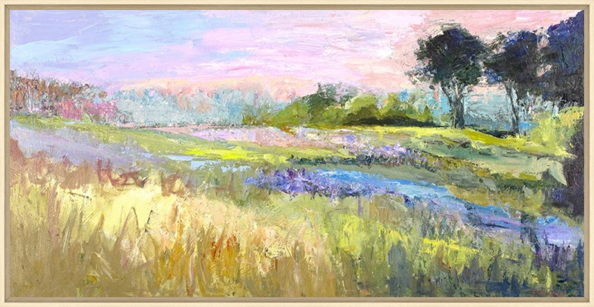 Golden Reverie 32" x 16" Wood frame