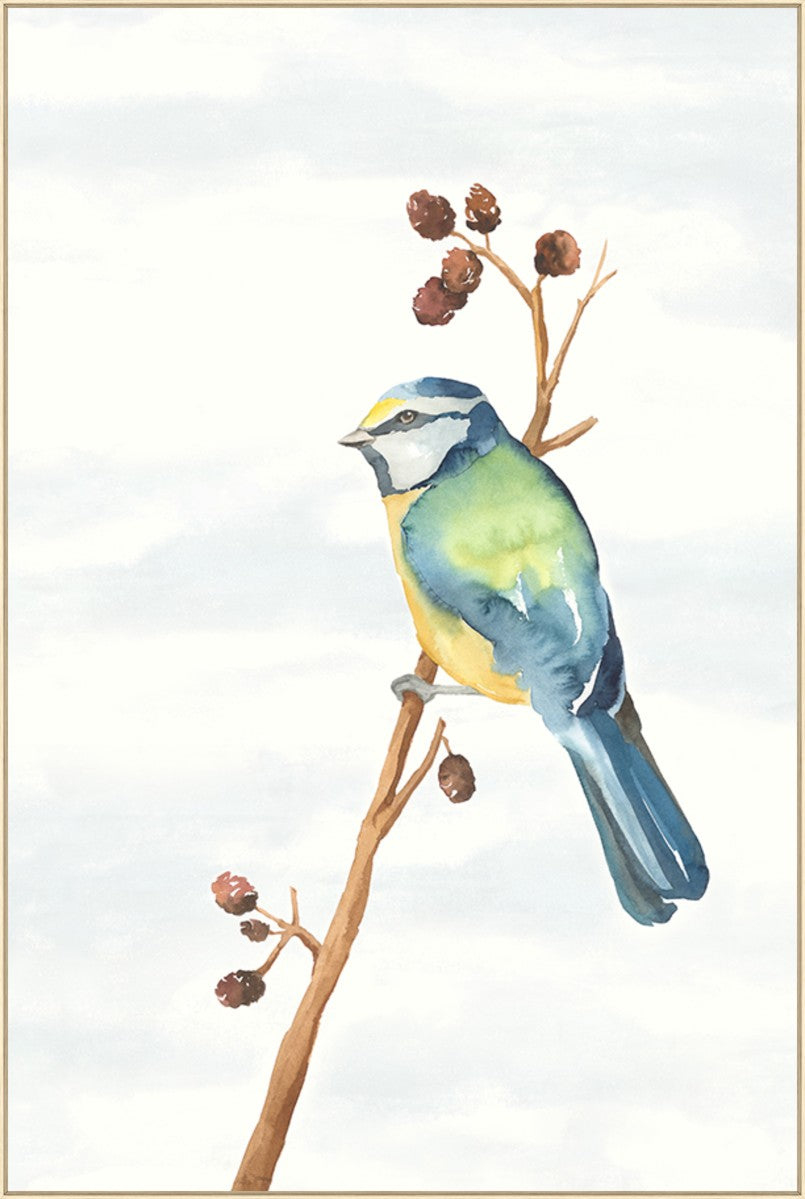 Linen Bird II, 54" x 81", Wood frame