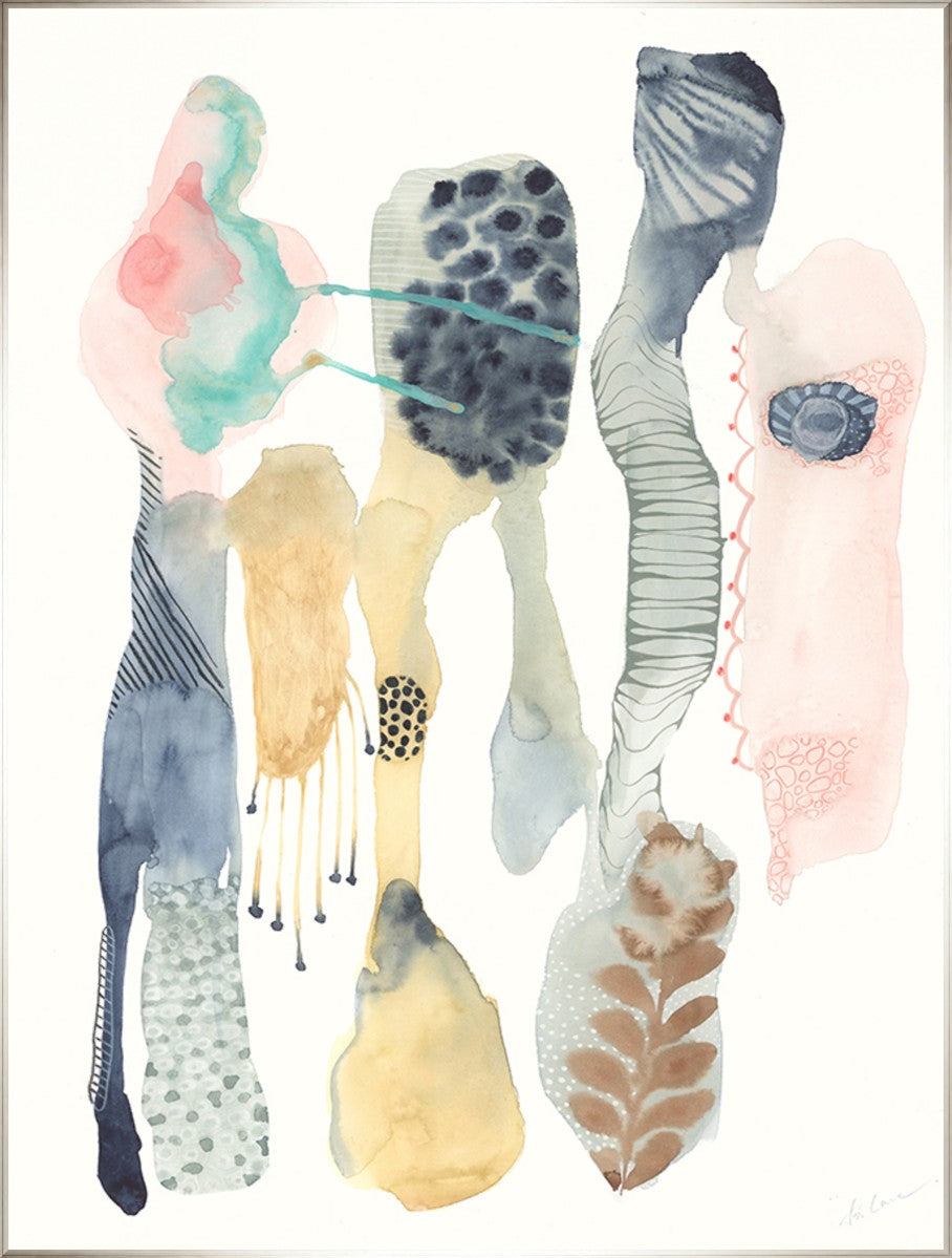 Natural Watercolor I, 40" x 53", Silver frame