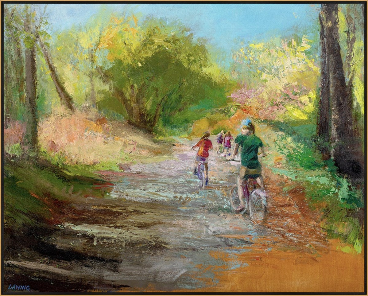 Whispers of the Trail 30" x 24" Gold frame