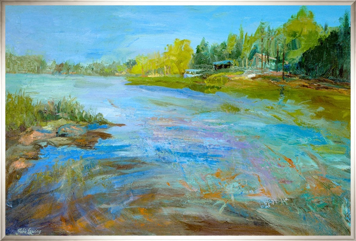 Tranquil Retreat 24" x 16" Silver frame
