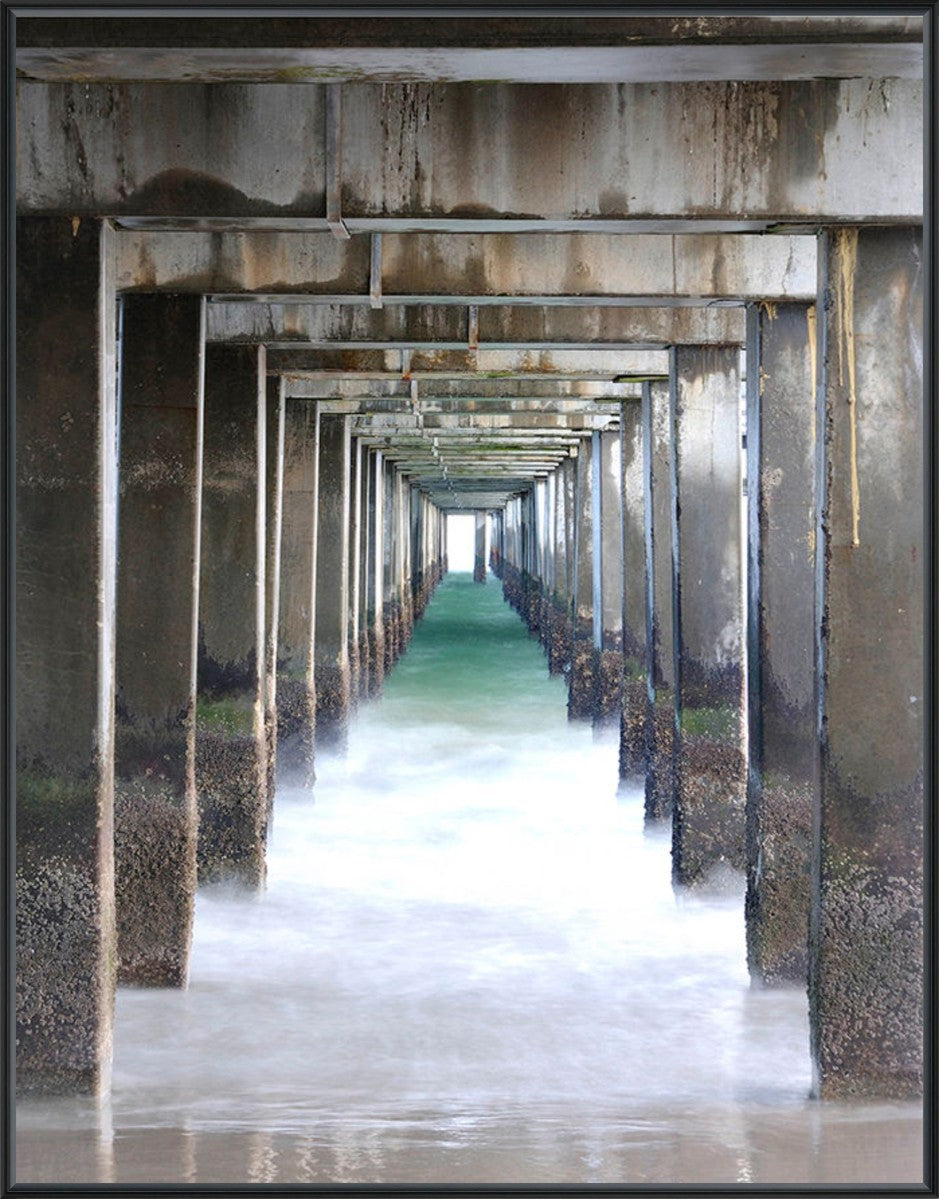 Under the Pier, 21" x 27", Black frame