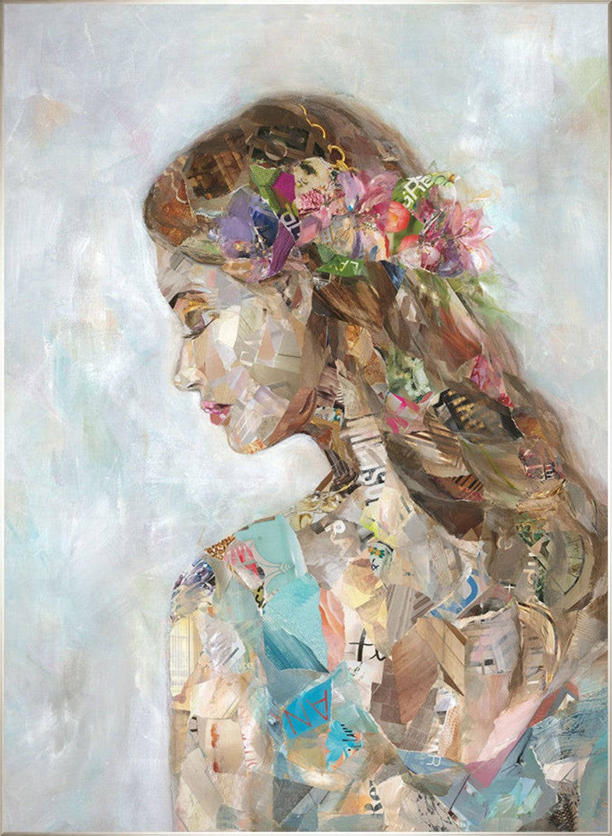 Female Portrait, 54" x 74", Silver frame