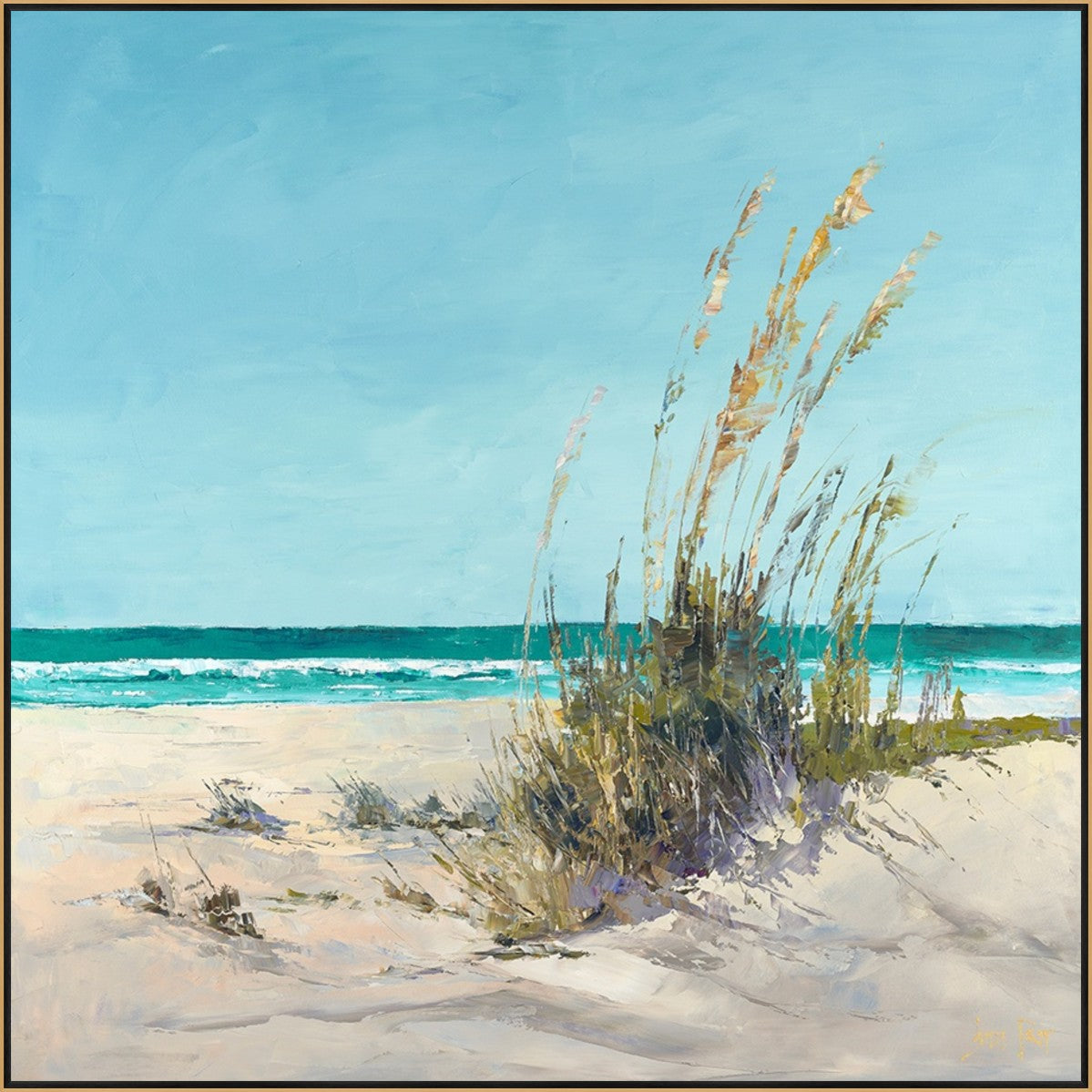 Saltwind Rise 30" x 30" Gold frame
