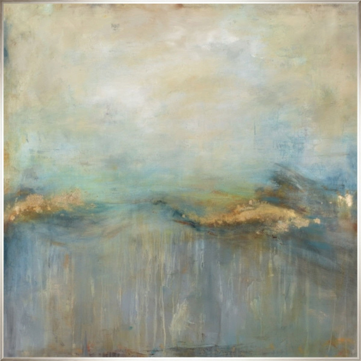 Earthen Rhyme 36" x 36" Silver frame
