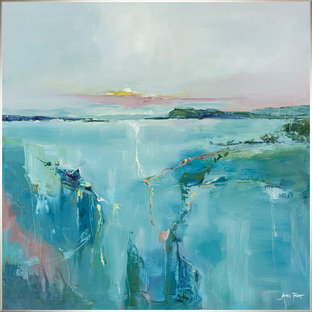 Lunar Tide 54" x 54" Silver frame
