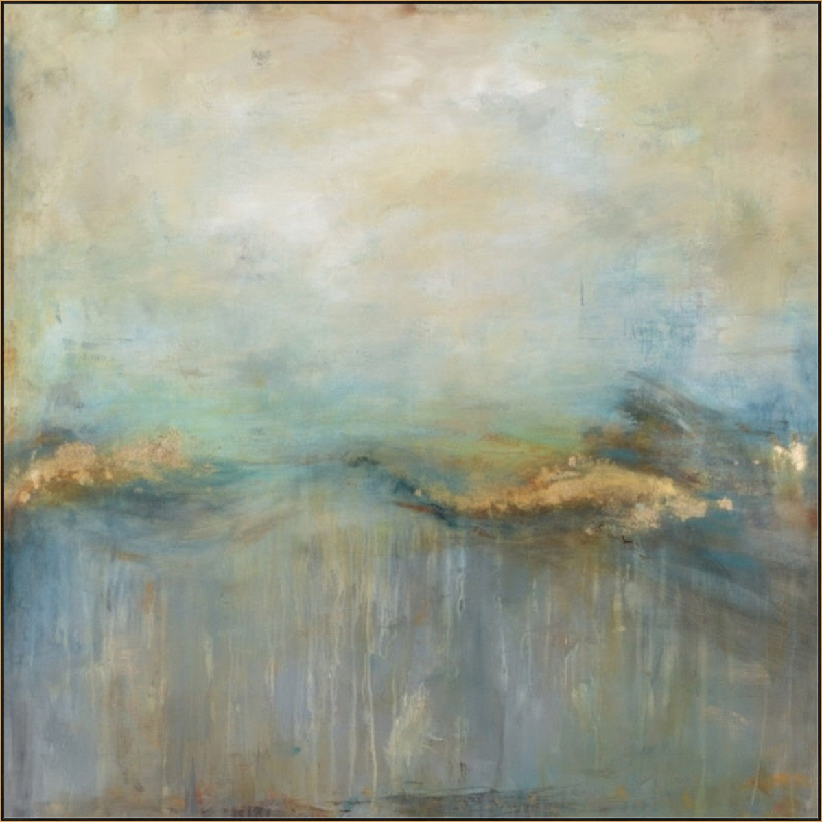 Earthen Rhyme 54" x 54" Gold frame