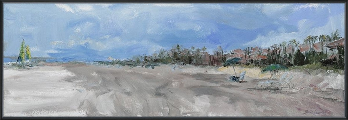 Coastal Escape 36" x 12" Black frame