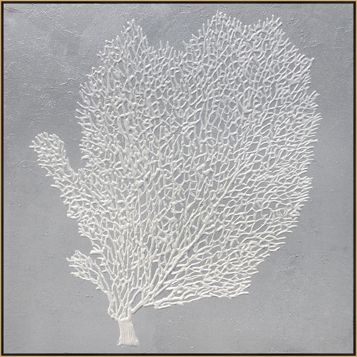Fragile Reef 30" x 30" Gold frame