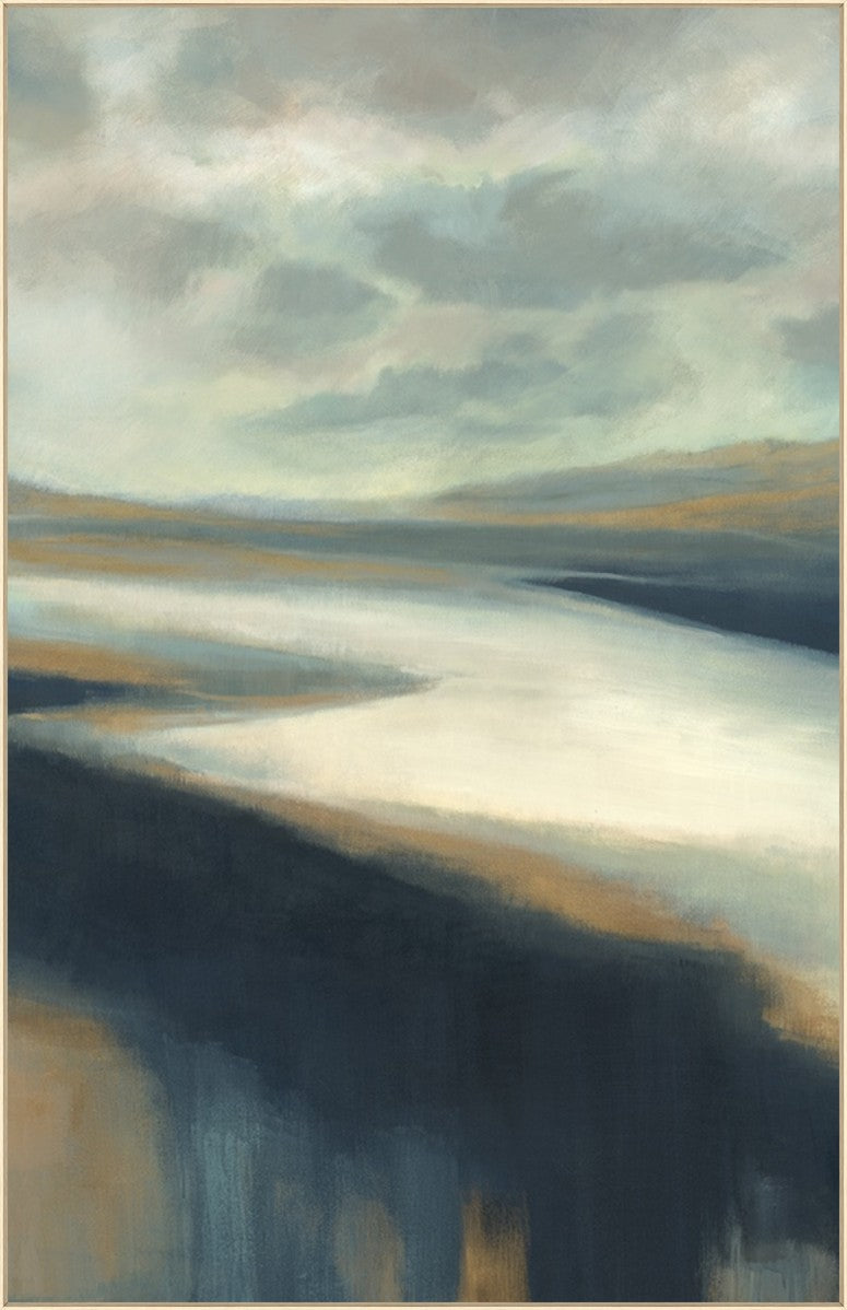 Serenity's Bend II, 54" x 84", Blonde Maple wood frame