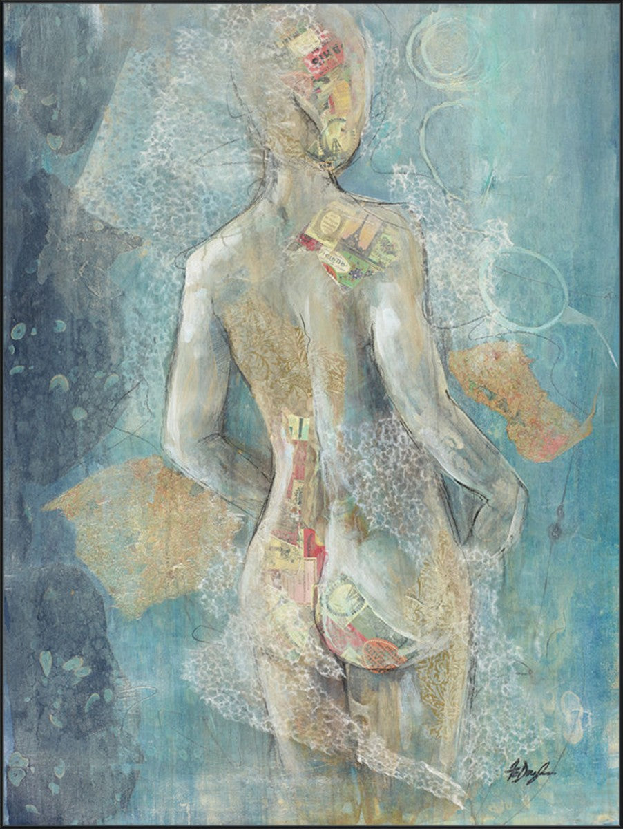 Dreamy Figure I, 54" x 72", Black frame