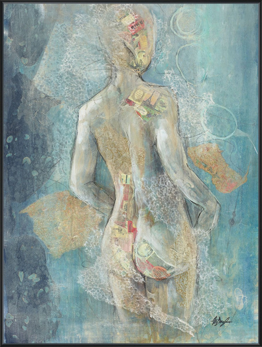 Dreamy Figure I, 24" x 32", Black frame
