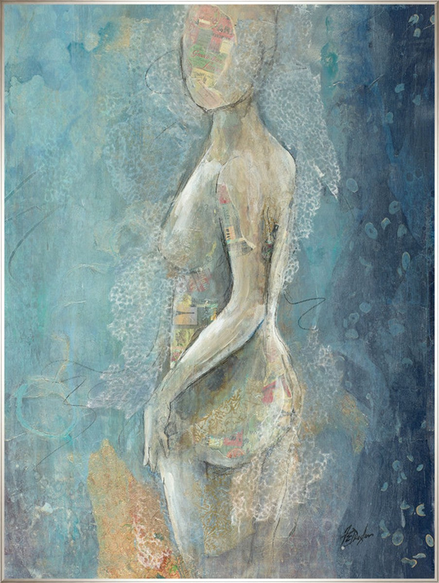 Dreamy Figure II, 36" x 48", Silver frame
