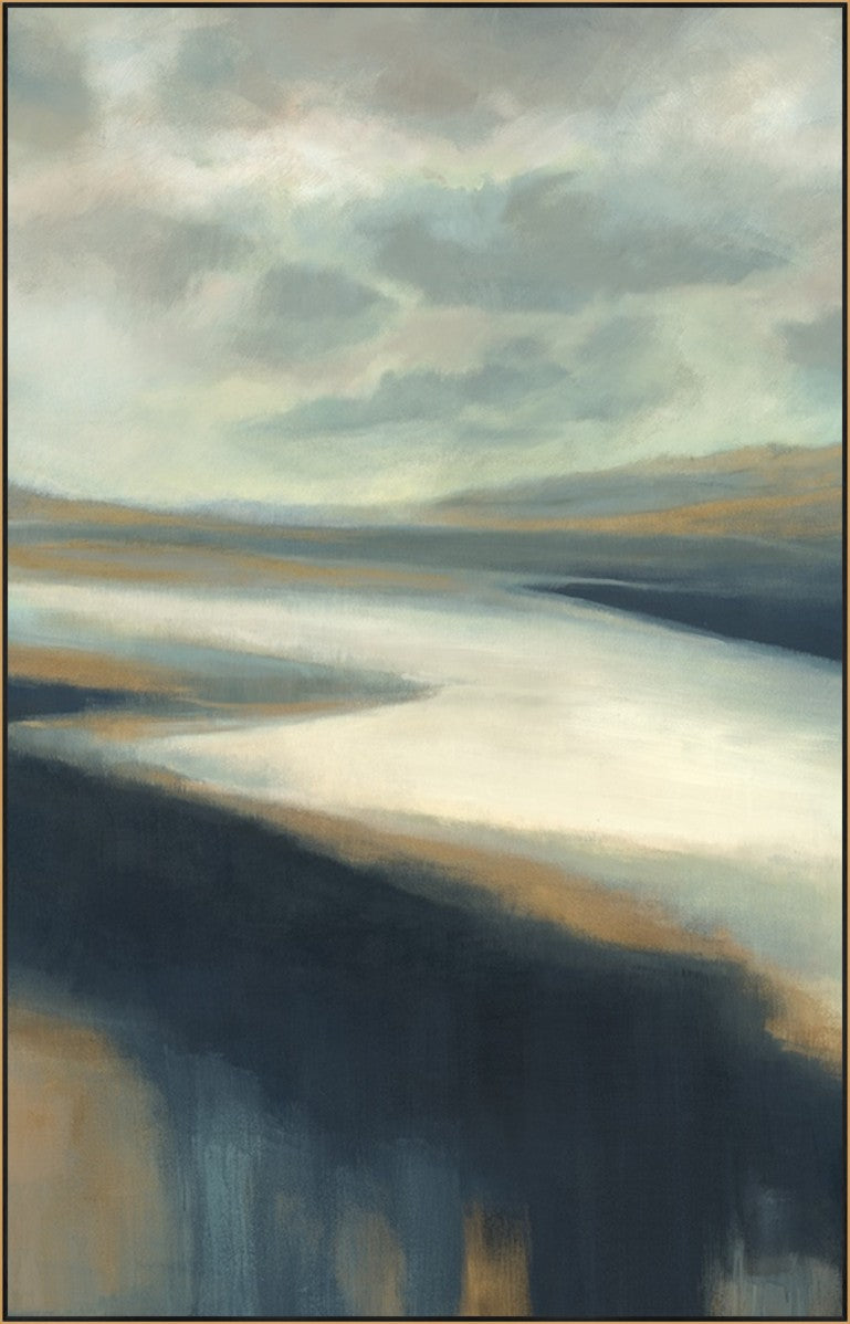 Serenity's Bend II, 30" x 47", Gold frame