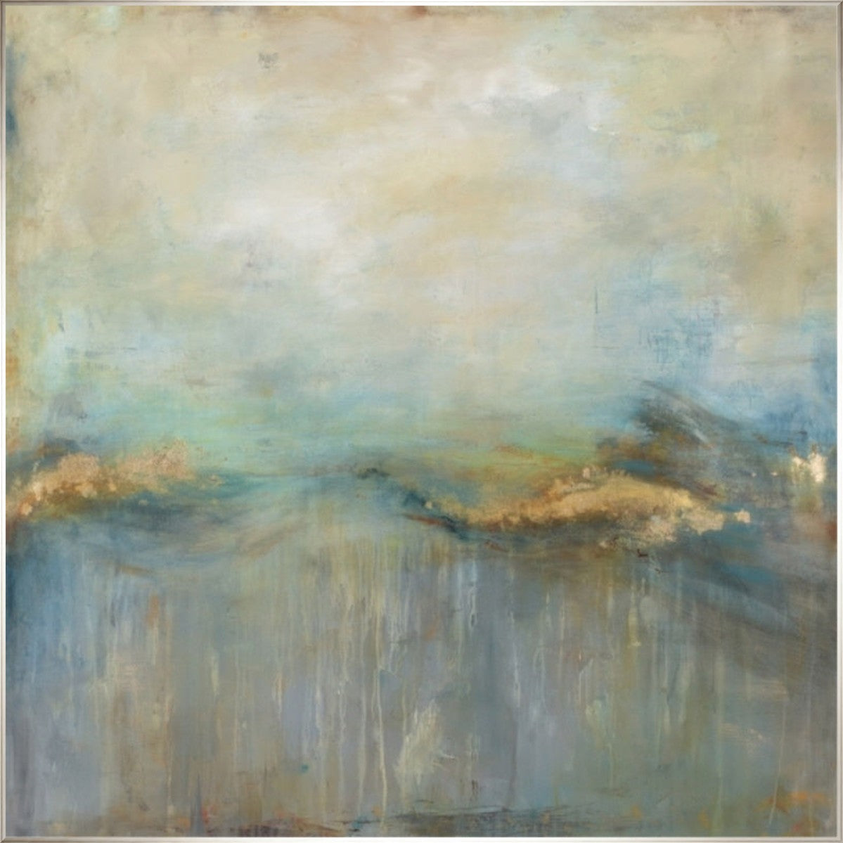 Earthen Rhyme 54" x 54" Silver frame