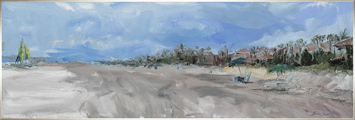 Coastal Escape 72" x 24" Silver frame