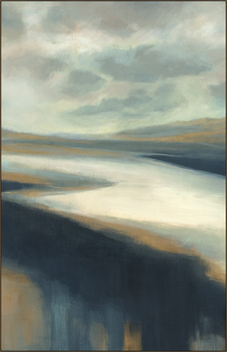 Serenity's Bend II, 54" x 84", Gold frame