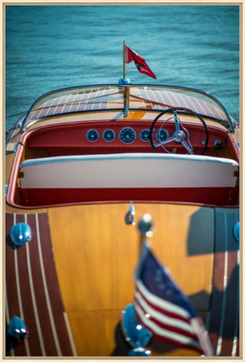 Chris's Wooden Boat, 24" x 36", Wood frame