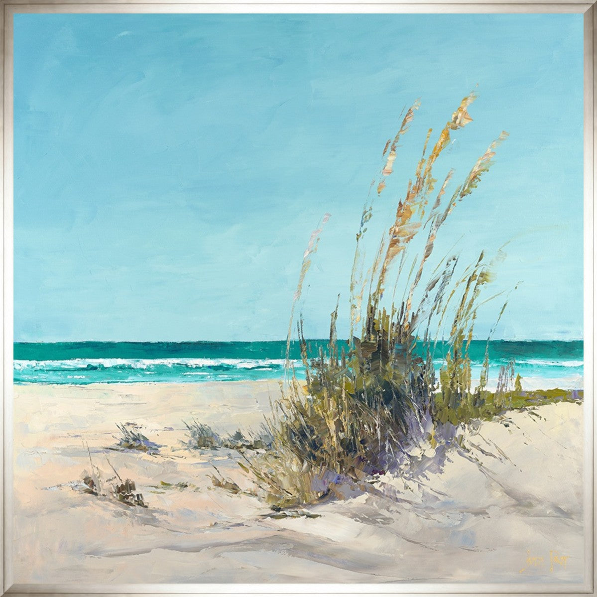 Saltwind Rise 16" x 16" Silver frame