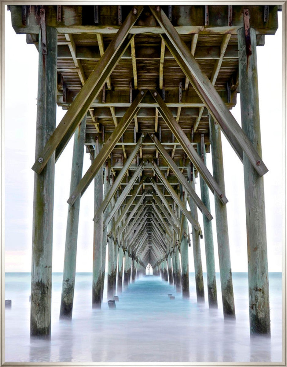 End of the Pier, 21" x 27", Silver frame