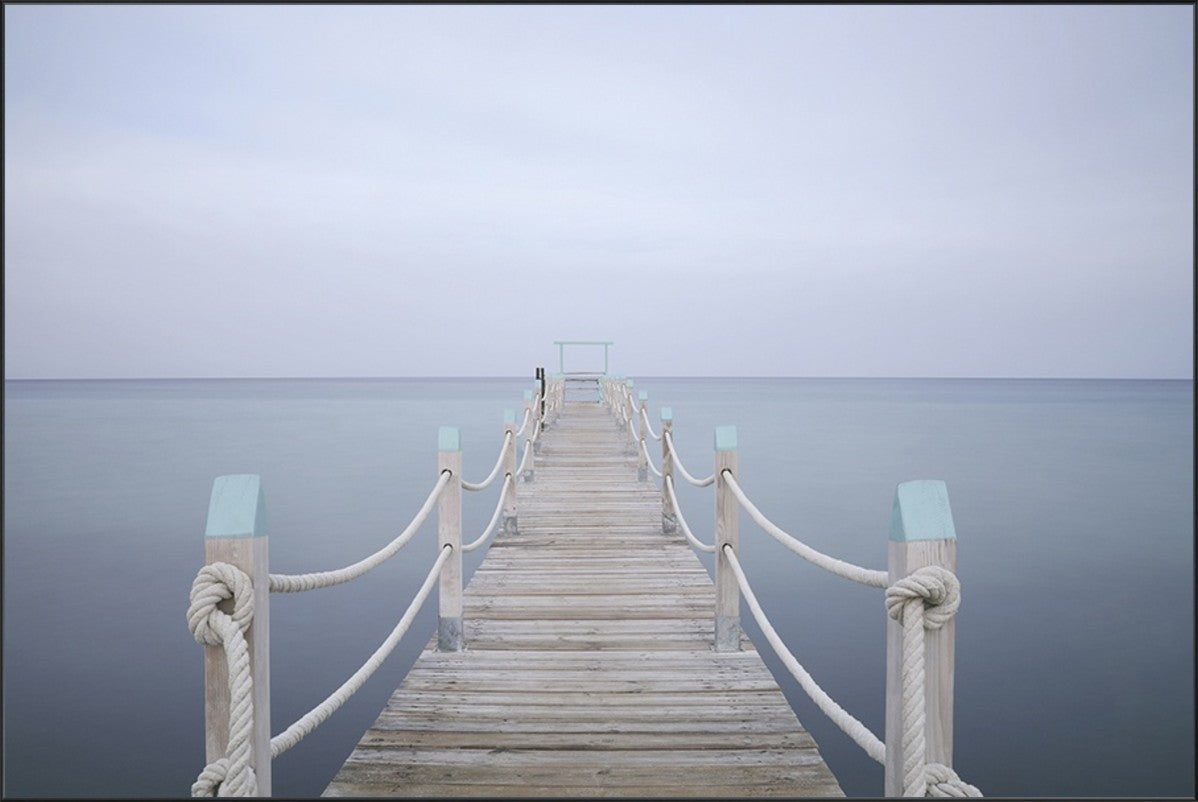 Foggy Passage 81" x 54" Black frame
