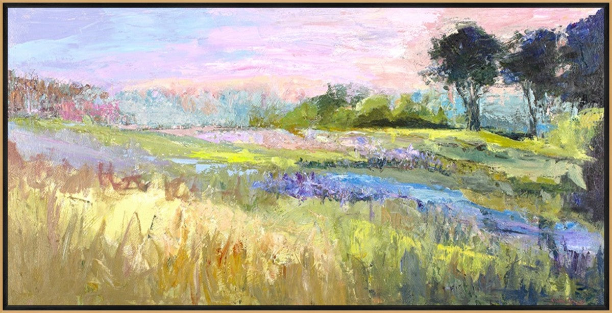 Golden Reverie 24" x 12" Gold frame