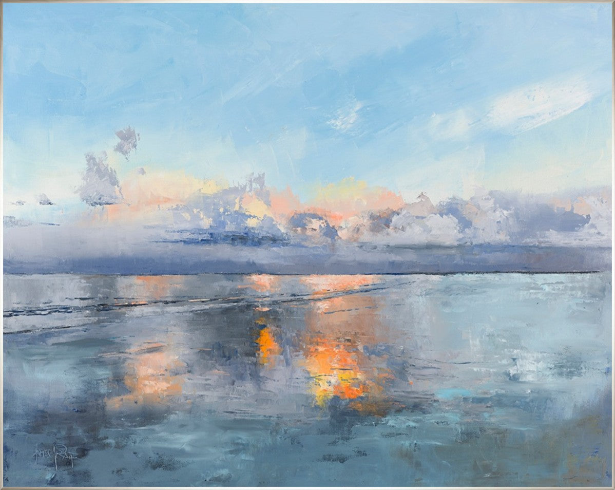 Ember Glow 68" x 54" Silver frame